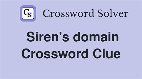 crossword clue siren